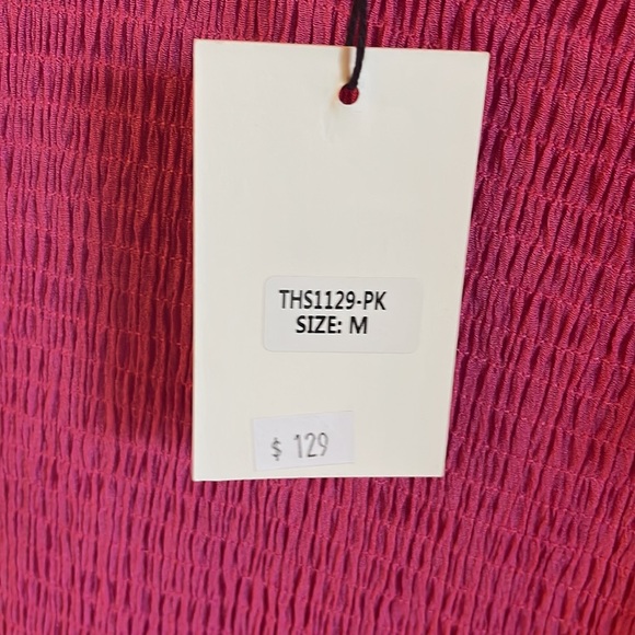 THML flutter ruffle sleeve pink top - Picture 2 of 6